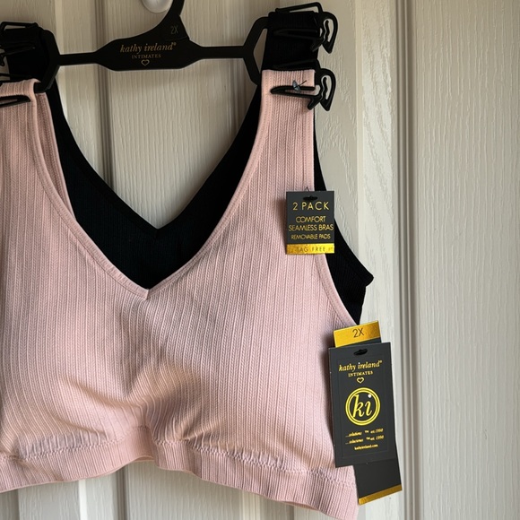 NWT KATHY IRELAND INTIMATE 2 BRA SET BEIGE & BLACK-TAG FREE!! - Picture 3 of 6